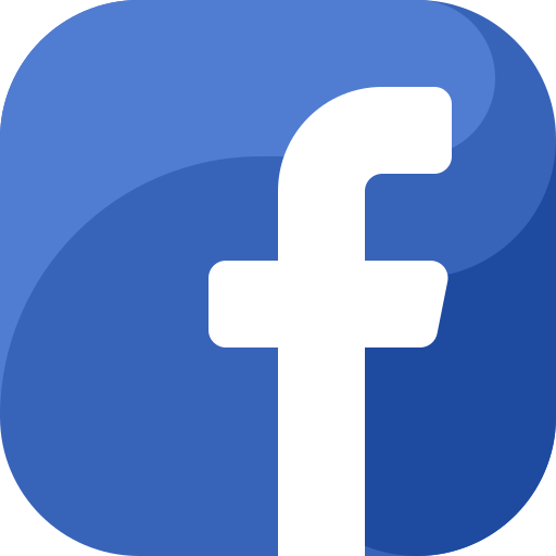 Facebook logo - a lowercase 'f' in blue inside a square